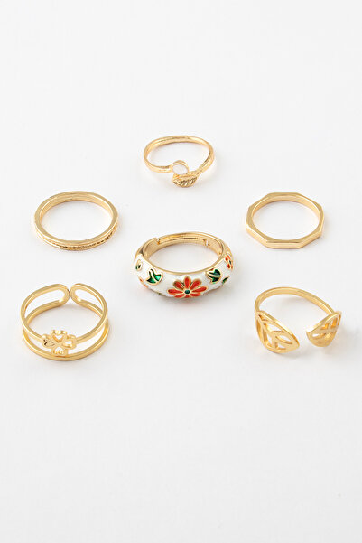 Sortie Aksesuar Çiçek Yaprak ve Dal Figürlü Mineli Boyu Ayarlanabilir Paslanm...