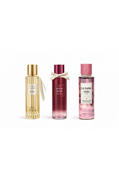V.V LOVE Set 3 Bodi Mist pentru femei, 750 ml