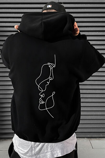 EFFRENATU Women and Men Print Hoodie Oversized Sweatshirt