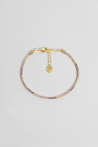 So CHIC... Gökkuşağı Dansı 18 Ayar Sarı Altın Kaplama 19 Cm Su Yolu Bileklik