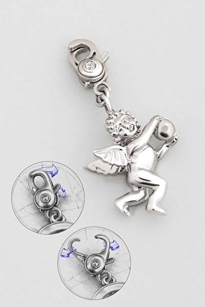 So CHIC... Masumiyet Meleği 18 Ayar Beyaz Altın Kaplama Gümüş Charm