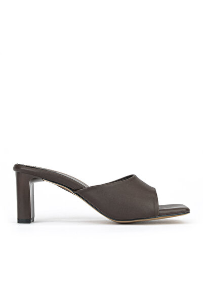 Ziya , Women's Heeled Slippers 161996Z326 Brown