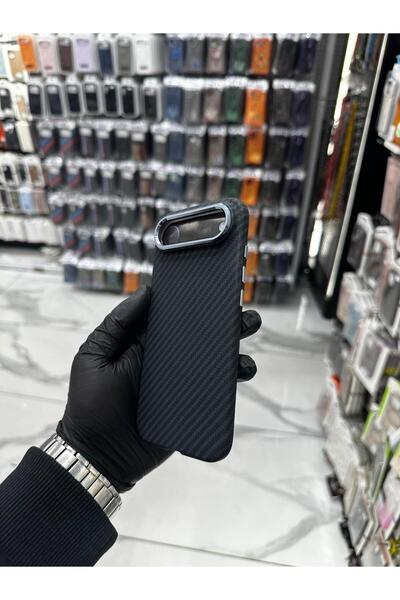 Bilişim Akademi iPhone 17 Air Karbon Kılıf Magsafe İnce Slim Mika Sert Desenl...