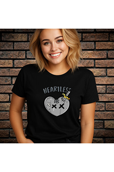 CXO Craft Tricou Dama cu Imprimeu, Heartless, Bumbac