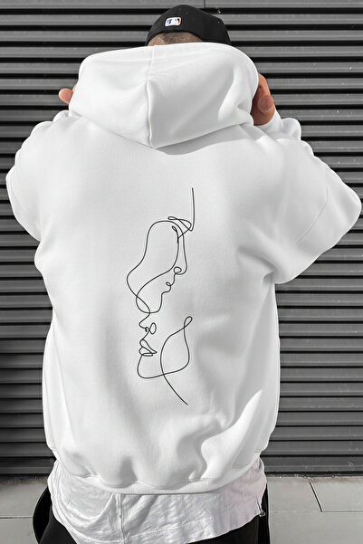 EFFRENATU Women and Men Print Hoodie Oversized Sweatshirt