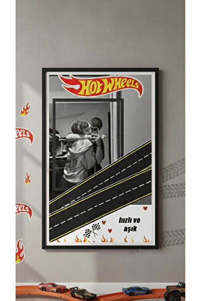 incdesign Kişiye Özel Fotoğraflı Hotweels Poster Sevgiliye Hediye Arkadaşa He...