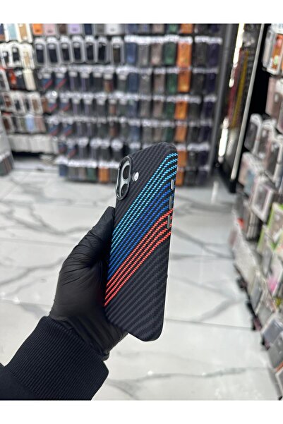 Bilişim Aksesuar iPhone 17 Karbon Magsafe Kılıf - Mavi