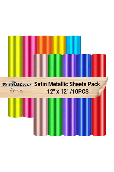 Teckwrap Craft Metallic Satin Chrome Craft Vinil Seti - 10'lu / 30cm X 30cm