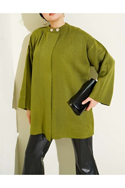 Burcia Double Button Knitwear Poncho
