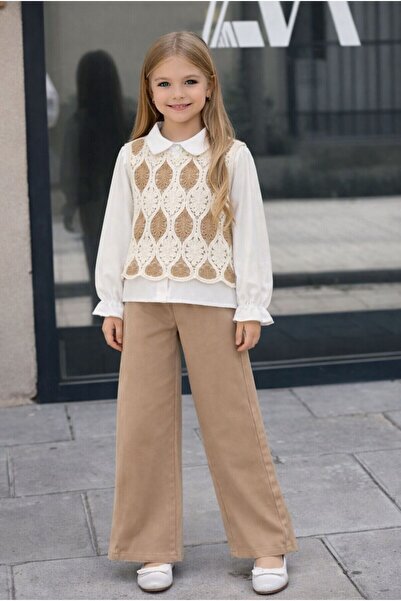 KOKOŞ BEBEK Σετ για κορίτσια με σχέδιο φύλλων και σουένελ, 3 χρώματα - Ηλικία...