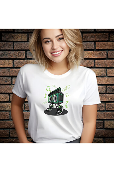 CXO Craft Tricou Dama cu Imprimeu, Music, Bumbac
