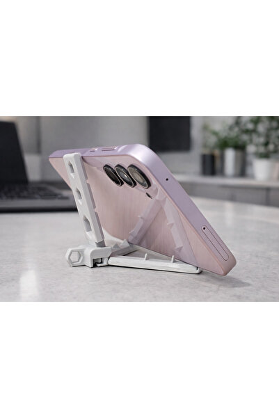 Vescarri Foldable Phone Stand with Automatic Arm – Adjustable Desktop Phone H...