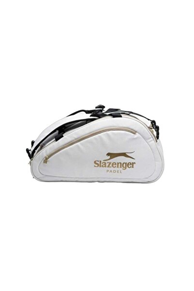 Slazenger Panther Padel Bag - Premium White Synthetic Leather Padel Racket Bag