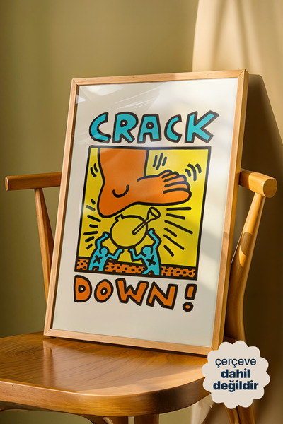 Persona Istanbul Keith Haring "Crack Down!" - Pop Art ve Aktivizm (Çerçevesiz)