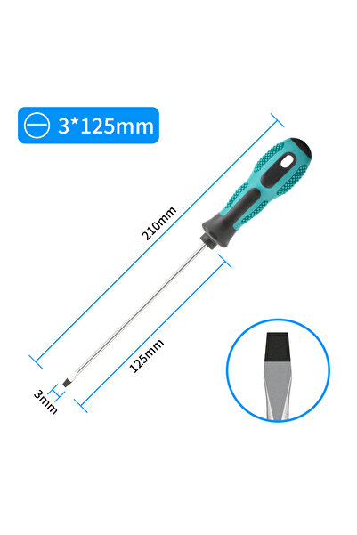 Choice33 مفك براغي متعدد الوظائف برأس مسطح متقاطع، SL 3X125mm، قطعة واحدة، مف...