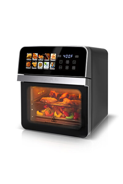 SHOWKOO 10L Air Fryer 1350W, Adjustable 80–200°C, 1–60 Min Timer, 10 Preset M...