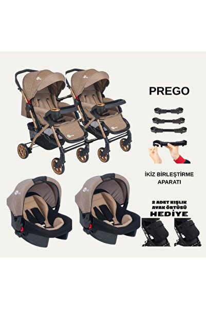 TURHANBEBE İkiz Bebek Arabası Çift Yönlü Bebek Arabası Sallanır Taşıma Puset ...