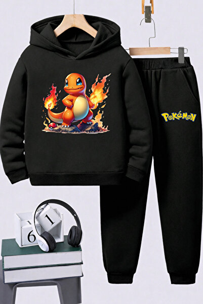 SVART WEAR Pokemon cu imprimeu Set de tricou hanorace premium pentru copii, s...