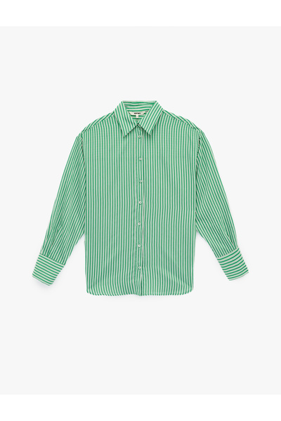 Koton Regular Fit Long Sleeve Classic Collar Viscose Shirt