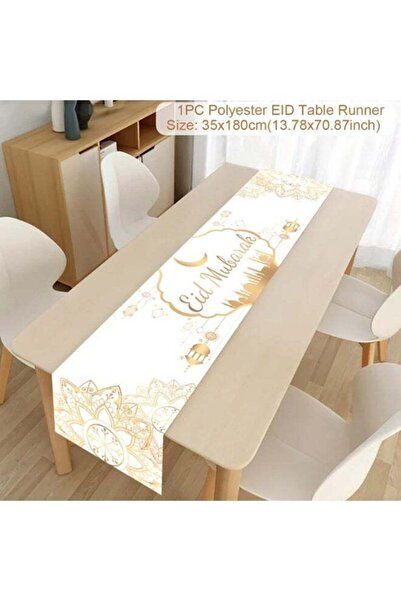 FUREUL Ramadan Mubarak Table Runner Tablecloth Decorations Islamic Ramadan Ta...