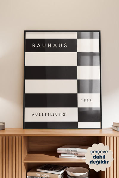 Persona Istanbul Bauhaus 1919 - İkonik Siyah Beyaz Sergi Afişi (Çerçevesiz)