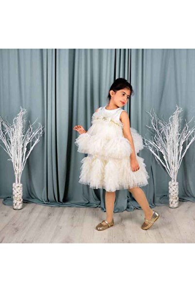 Mamnon Off-white layered sleeveless dress