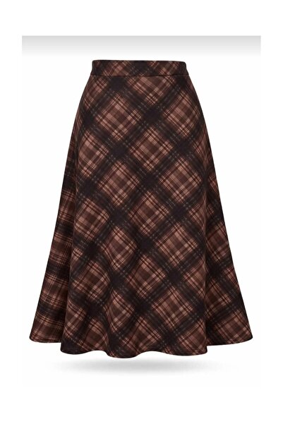 SHR Scuba çan etek esnek kumaş ekoseli