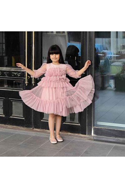 Mamnon Floral tulle layered dress