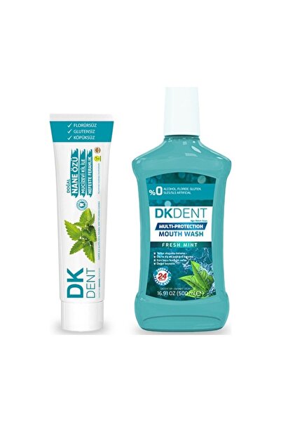 DKDENT Mint Extract Oral Care Water 500 ml + Mint Extract Toothpaste 75 ml