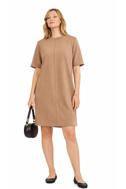 COLORDS Women's Crew Neck Ribbed Dress