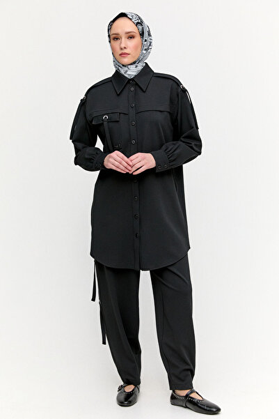 Setrms Kuşgözülü Gömlek Yaka İkili Takım