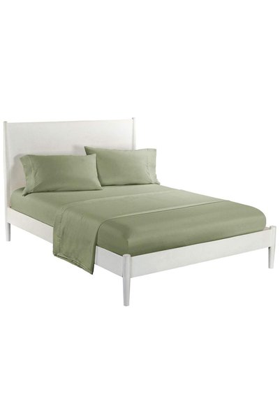 ZJ&Brothers King Bed Sheets Set, 500 TC, 4 Piece, Microfiber, 41 cm Pockets, Wrinkle Free (Green)