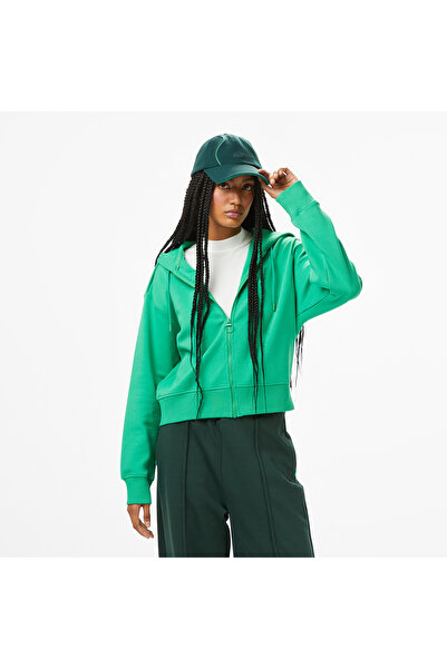 Lacoste x House of SuperStep Regular Fit Kadın Yeşil Sweatshirt