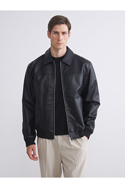 LC Waikiki Özmarka Yeni Sezon Standart Kalıp Gömlek Yaka Erkek Deri Görünümlü...