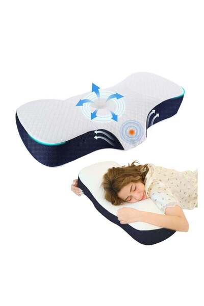 Arabest Resilient Memory Foam Pillow for Sleeping,Ergonomic Orthopedic Neck C...