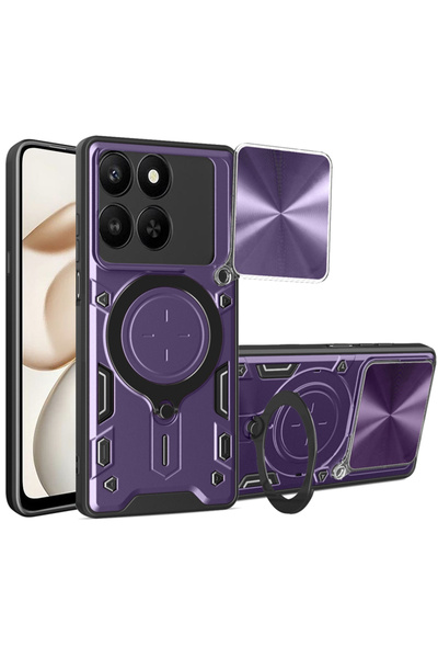 Techsuit - CamGuard Pro - Honor 400 Smart 5G / 400 Smart 4G / X7d 4G - Purple