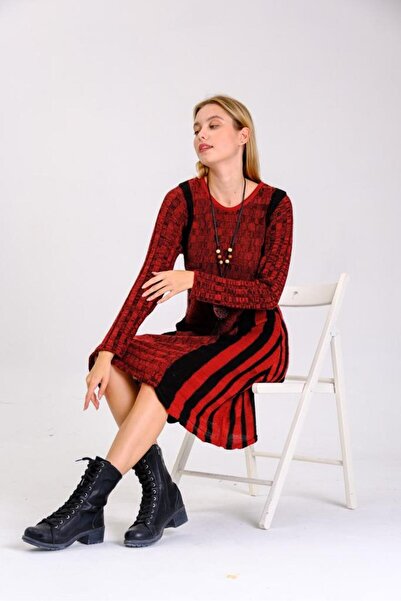 Volupta Burgundy knitted dress