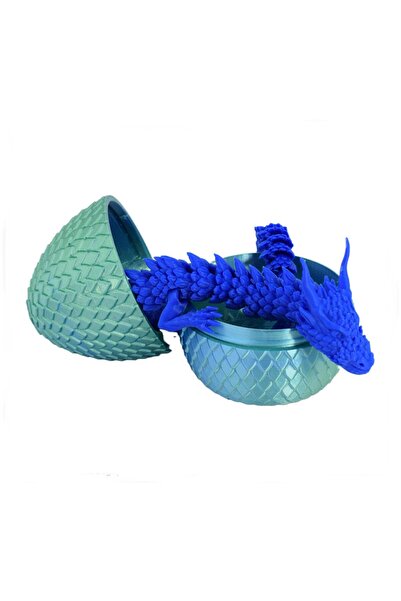 Sani Figurină Sani, Dragon în Ou 90 x 115 mm, Albastru Deschis, Verde, Albastru