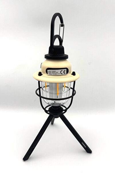 hag Ayaklı Retro Kamp Lambası Asılabilir Işık Rengi ve Şiddeti Ayarlı Çadır A...