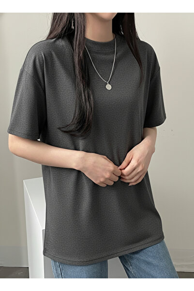 EYAX MODA ŽENSKA Osnovni MAJICA SA OKRUGLIM IZREZOM