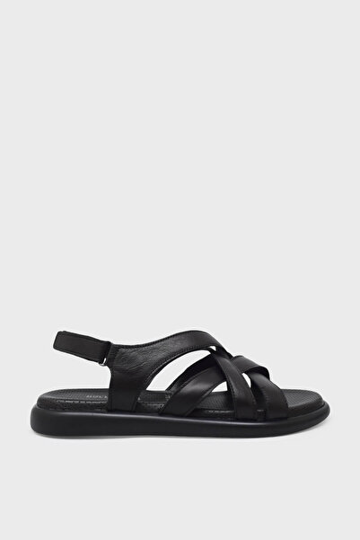 Bulldozer Women's Casual Leather Sandals Black Bul-231626
