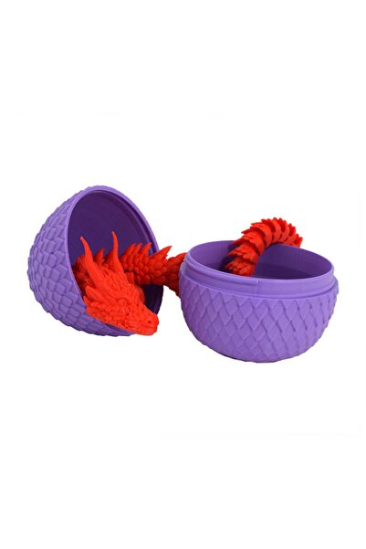 Sani Φιγούρα Sani, Δράκος σε Αυγό 90 x 115 mm, Μωβ, Κόκκινο