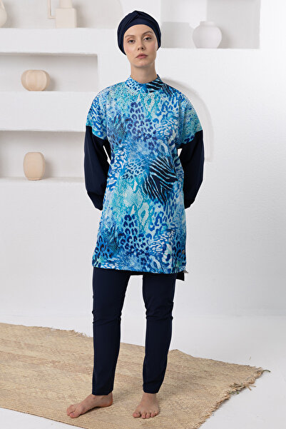 Adasea Costum de baie cu mânecă lungă din Lycra Jınat, cu straturi, 1201