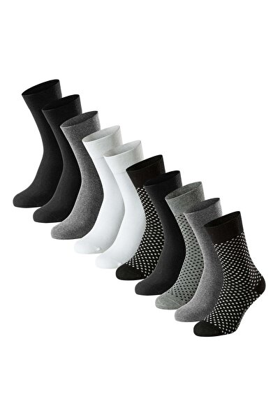 Schiesser Herren Socken, 10er Pack - "Bluebird", Baumwoll-Mix, uni/gemustert