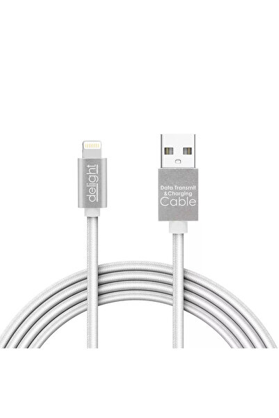 DELIGHT Cablu de date 2 în 1 iPad iPhone Lightning +Micro USB 1m 1A alb
