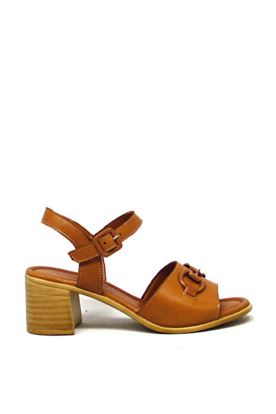 Beety Women's Heeled Leather Sandals Tan Akyn116.300