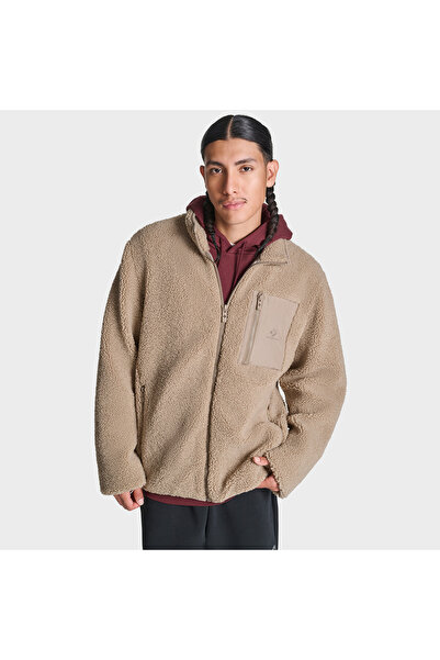 Converse Contrast Sherpa Erkek Gri Ceket