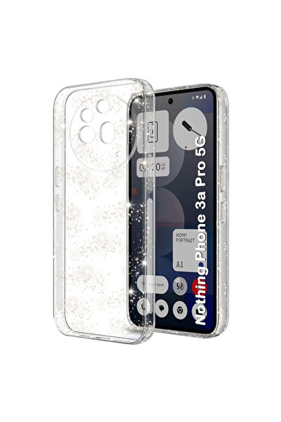 Techsuit Nothing Phone (3a) Pro SparkleSkin glitter case, transparent