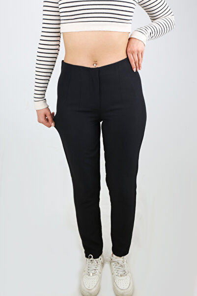 CALEMORE Crna boja Oversize kroj Žene Palazzo pantalone