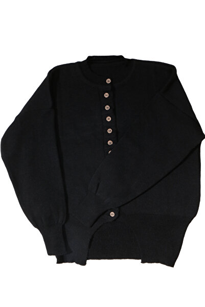 CALEMORE Stil Modern Kadın Siyah Renk Yumuşak Dokulu Geniş Kalıp Basic Triko ...